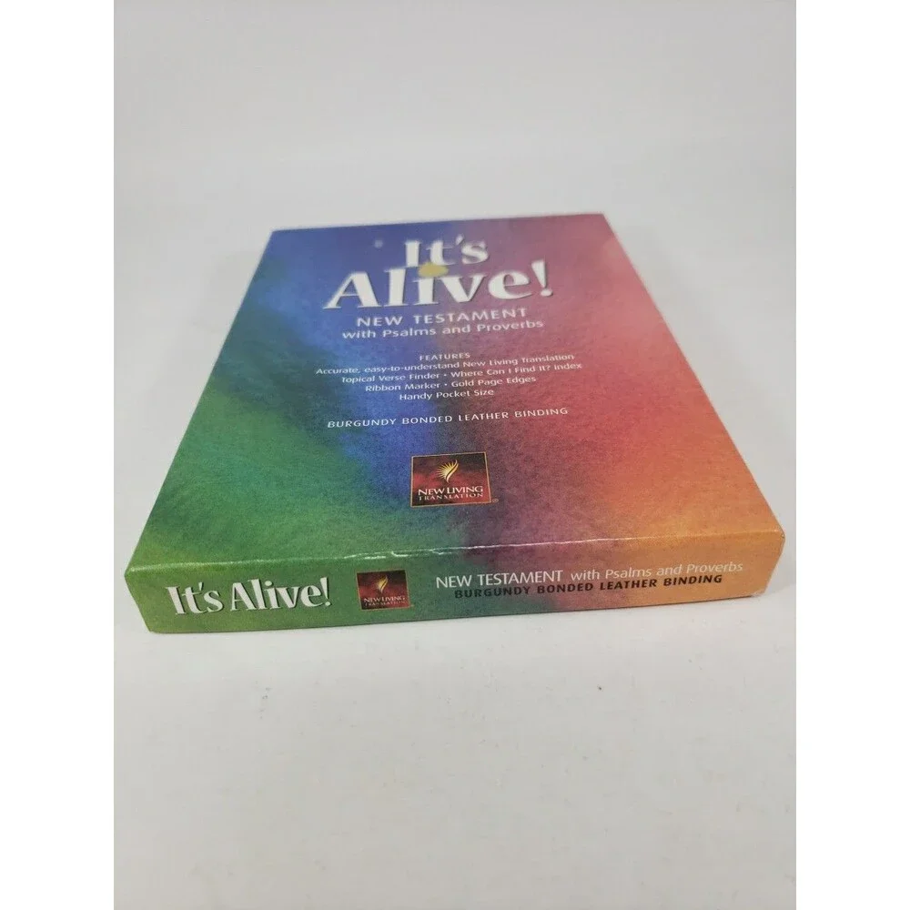 It's Alive! NLT by Tyndale House Bible (2003, Bonded Leather) Burgundy Box